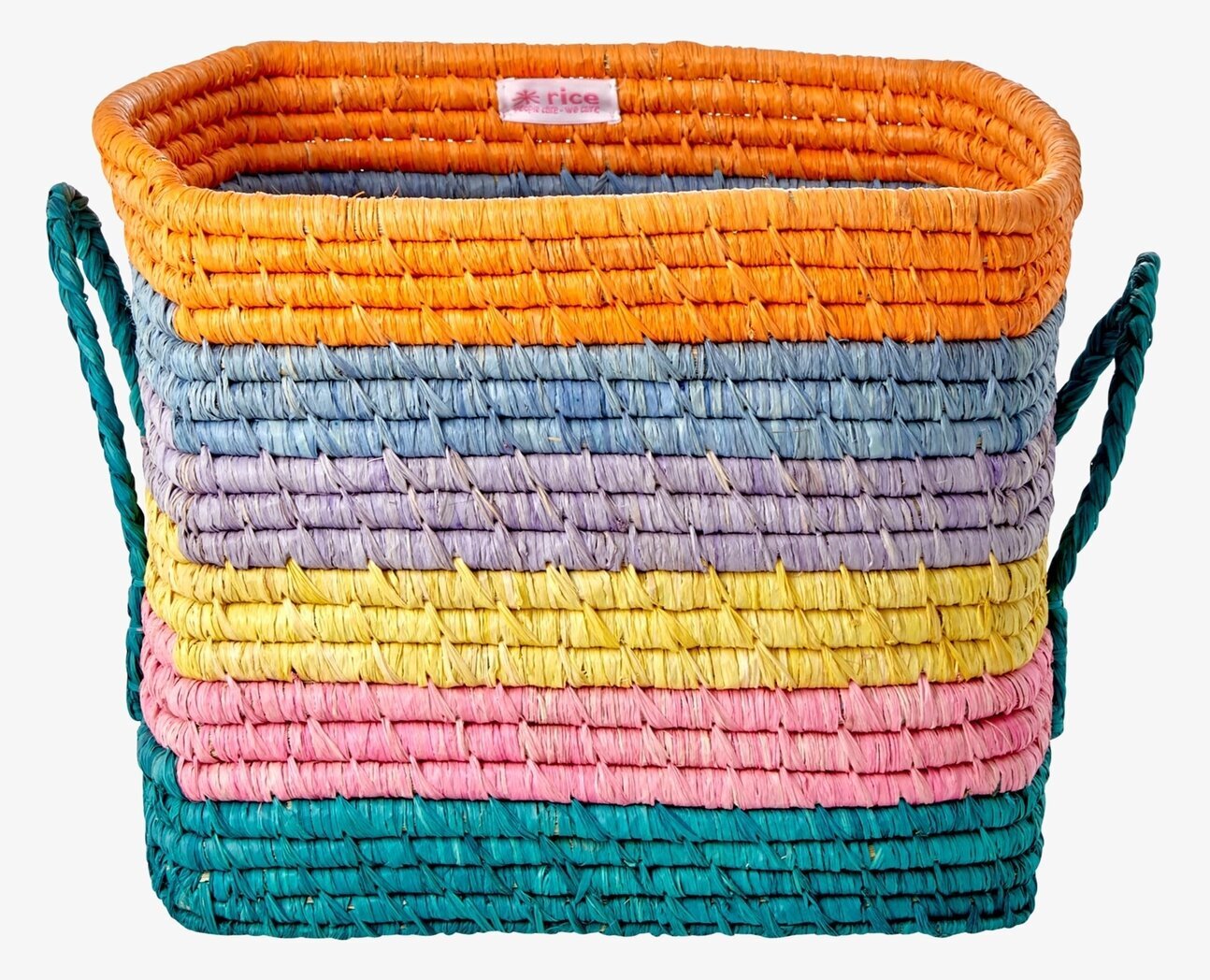 Förvaringskorg Stripes från Rice med färgglada ränder