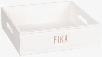 Bild av stilren fyrkantig trälåda med öppen design