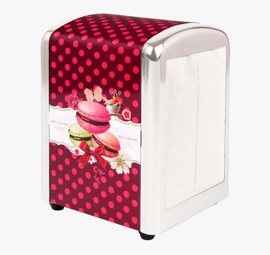 Foto av färgglatt och modernt servettställ i metall