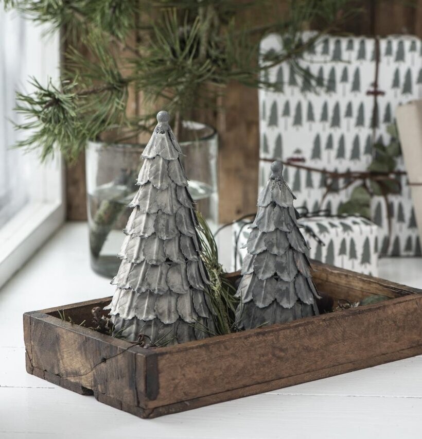 Trälåda Metallbeslag Unika från IB Laursen med metallgranar