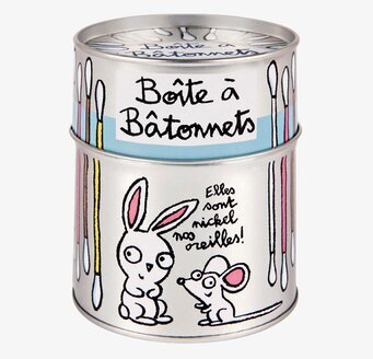 Plåtburk Bomullspinnar zink från Derriére la porte