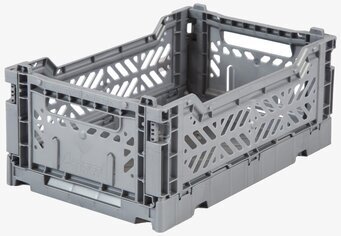 Bild av stilren och praktisk förvaringsback i grått