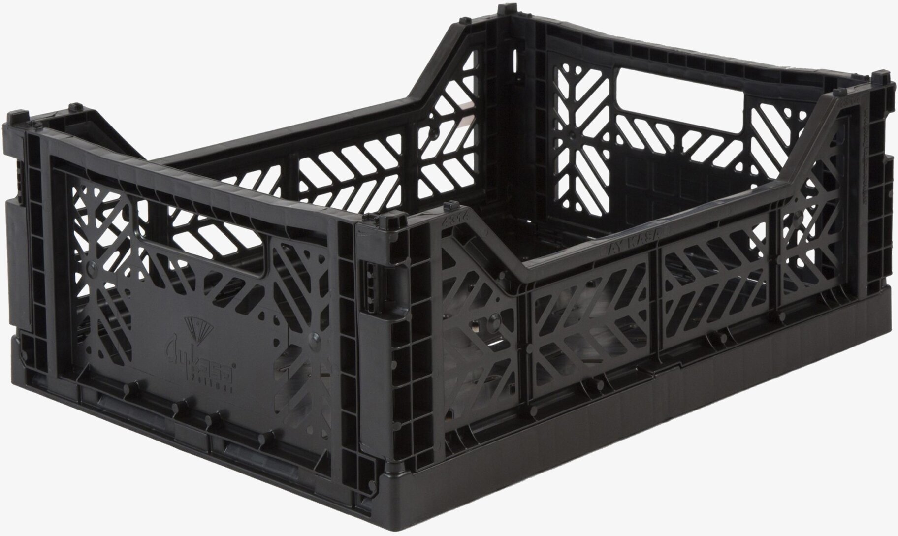 Bild av svart förvaringsback med stil och funktion