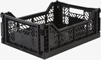 Bild av svart förvaringsback med stil och funktion