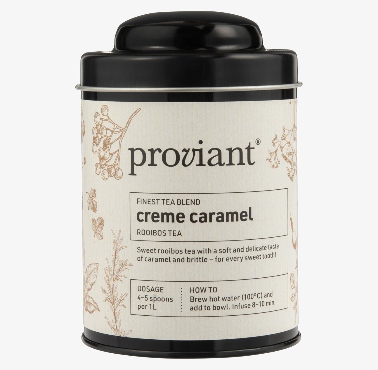 Te Rooibos Creme Caramel från IB Laursen i stilren burk