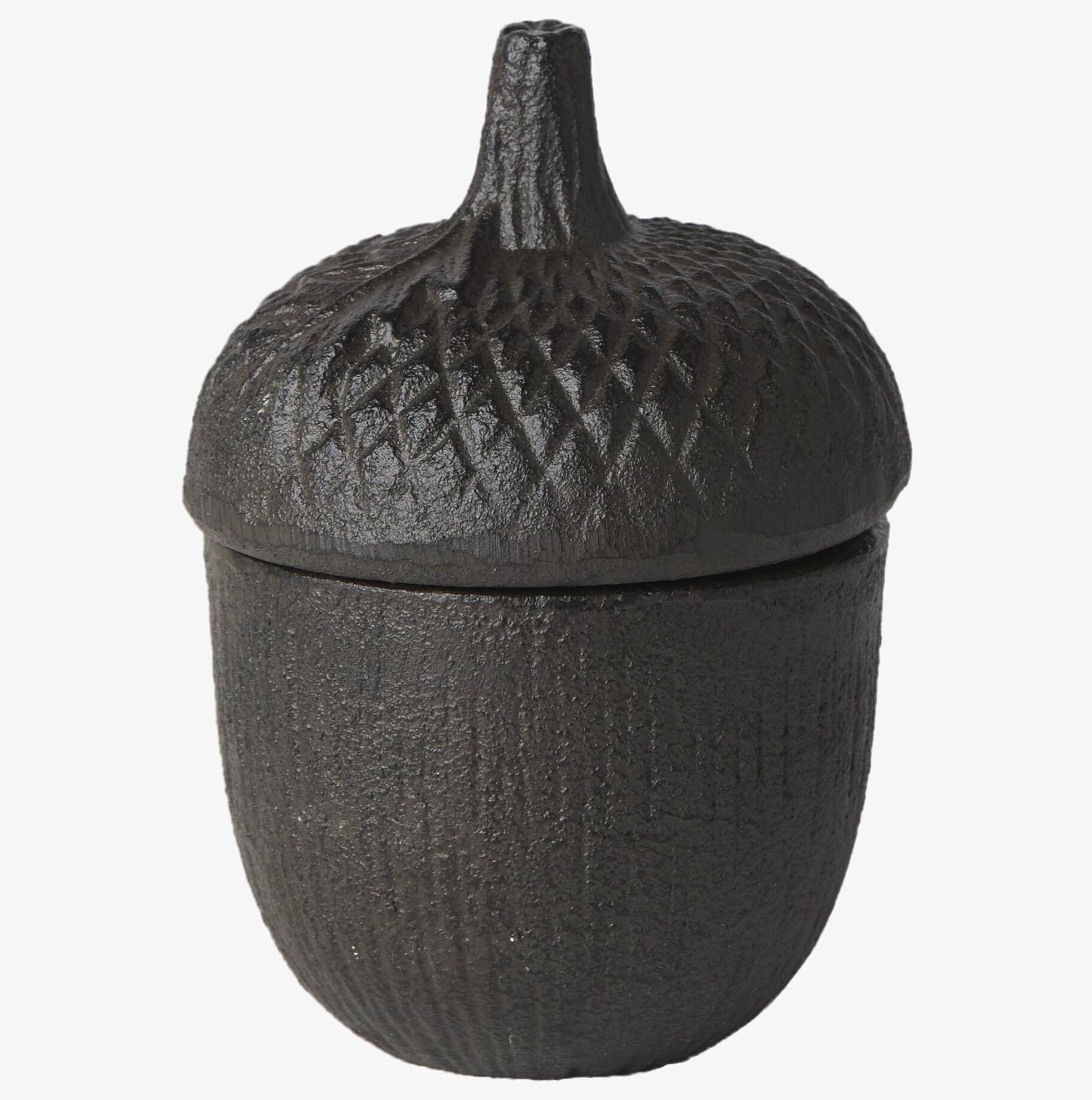 Frej Skål Med Lock från Affari, rustik ekollonformad design