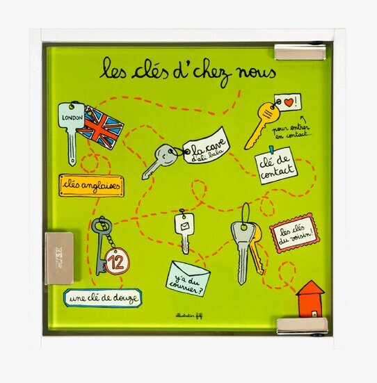 Bild av färgglatt nyckelskåp med unik design