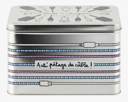 Plåtburk Laddare från Derriére la porte för kablar