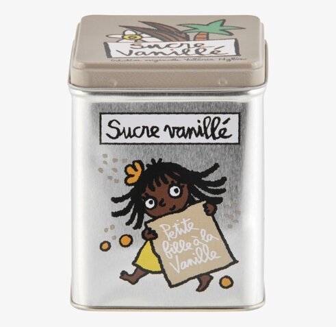 Plåtburk Vaniljsocker från Derriére la porte med illustration
