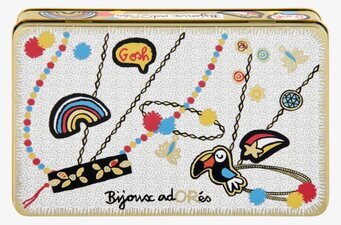 Plåtburk Smycken Derriére la porte Plåtburkar Metallburkar