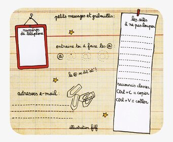 Bild av lekfull och informativ musmatta för kontoret