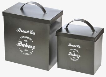 Plåtburk Bread Set/2 från Weiste, stilren förvaring i metall