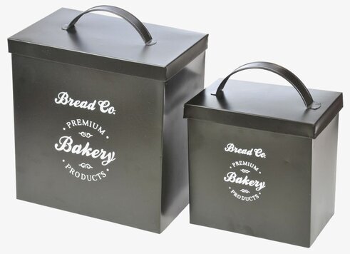 Plåtburk Bread Set/2 från Weiste, stilren förvaring i metall