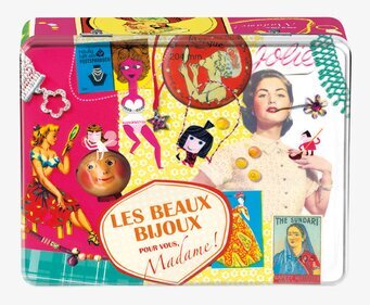 Plåtburk Fina smycken från Derriére la porte med collage