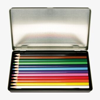 Bild av elegant och praktisk plåtburk för pennförvaring