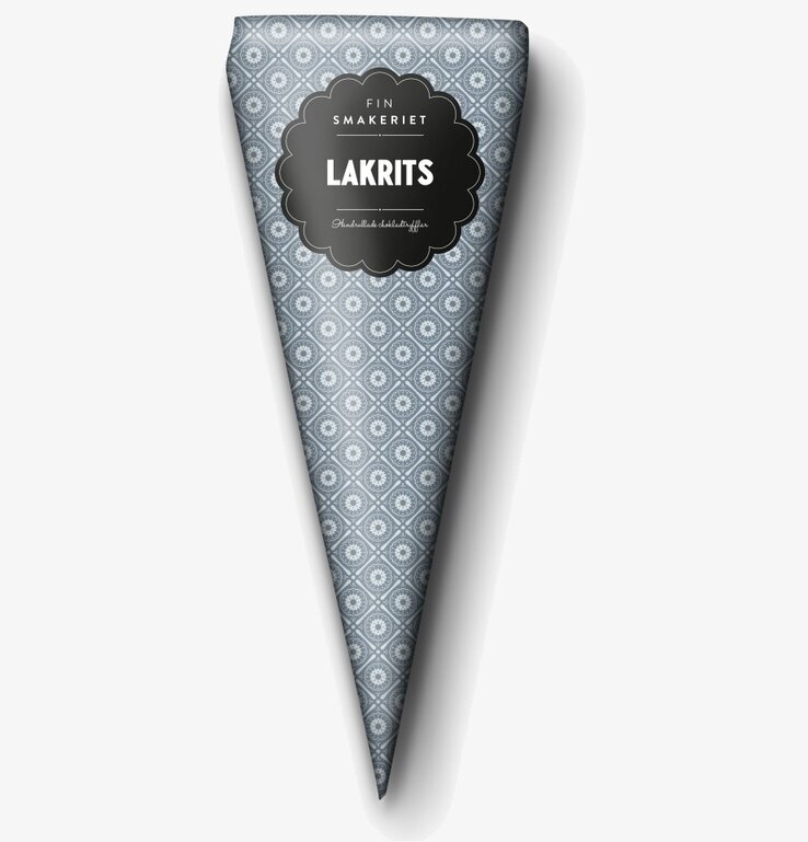 Bild av stilren förpackning med chokladtryffel lakrits