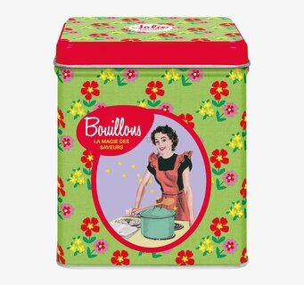 Plåtburk Jolie Buljong från Derriére la porte i retrodesign