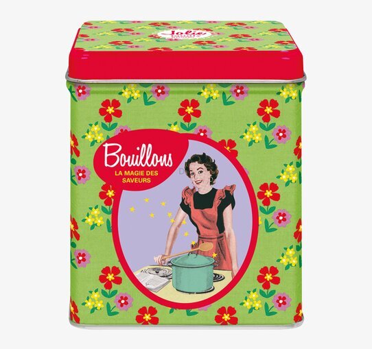 Plåtburk Jolie Buljong från Derriére la porte i retrodesign