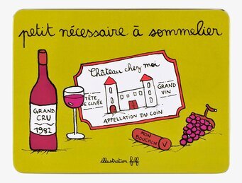 Plåtburk Vin grön från Derriére la porte med vinmotiv