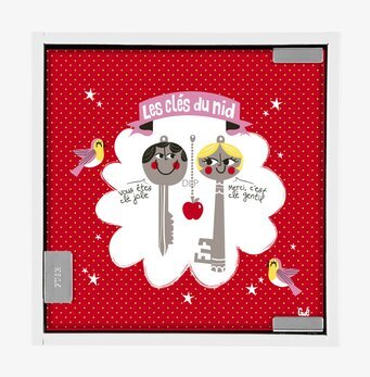 Bild på dekorativt nyckelskåp med lekfull design