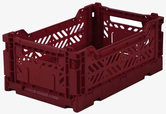 Bild av elegant och robust mörkröd förvaringslösning