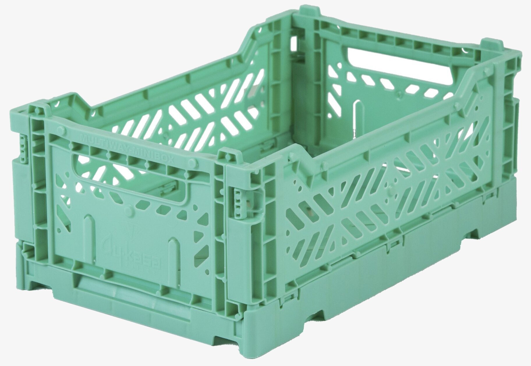 Bild av stilren och funktionell förvaringsback i mint