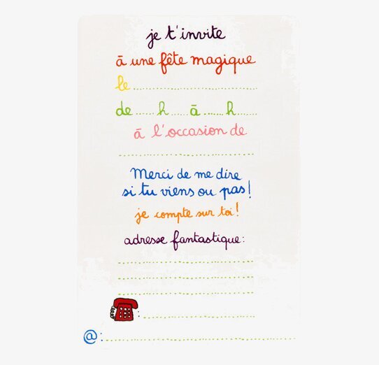 Bild av inbjudningskort med lekfull och modern design