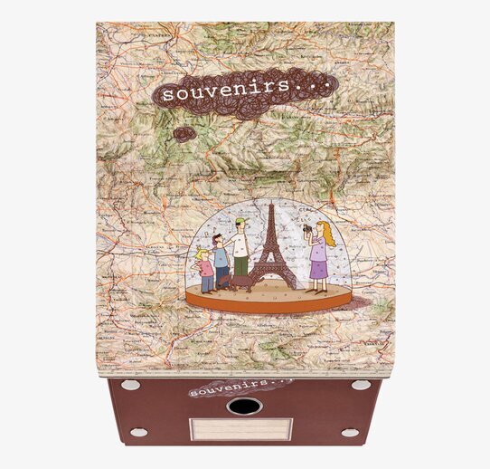 Förvaringsbox Souvenir från Derriére la porte med kartmotiv