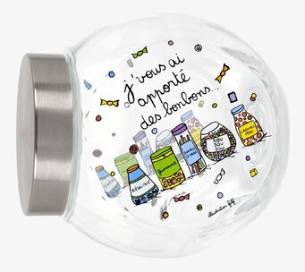 Bild av glasburk med konstnärlig och funktionell design