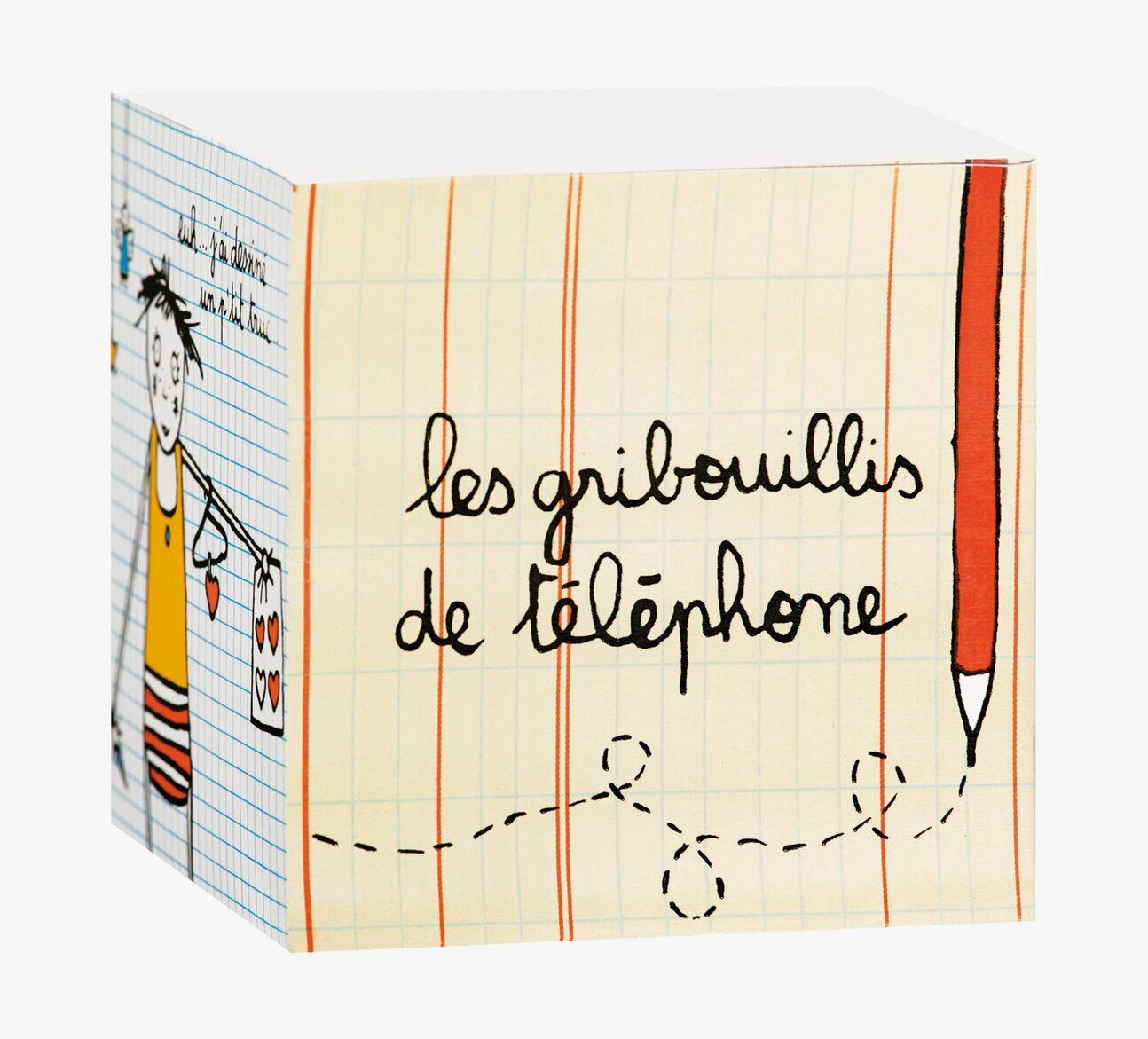 Block kub från Derriére la porte med schackrutig design