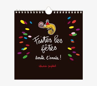 Bild av färgglad födelsedagskalender med kameleont