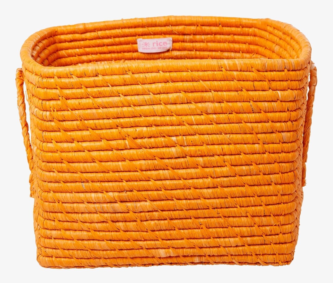 Bild av rektangulär korg i livfull orange nyans