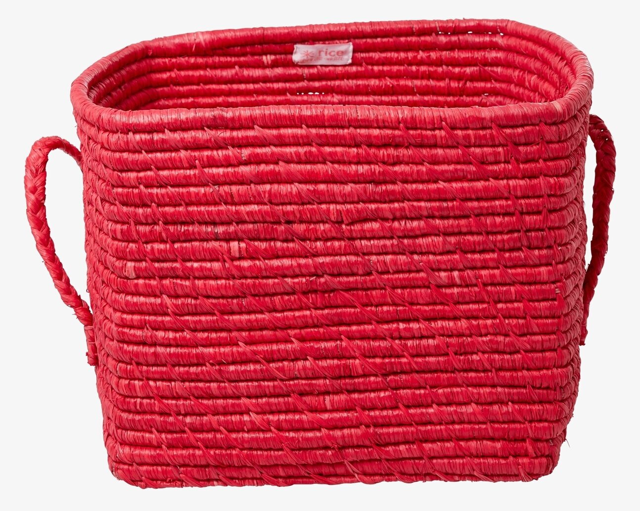 Raffiakorg Candy Red från Rice, klarröd förvaringskorg