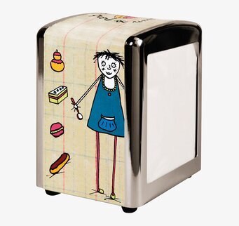 Foto av livfullt servettställ med lekfull design