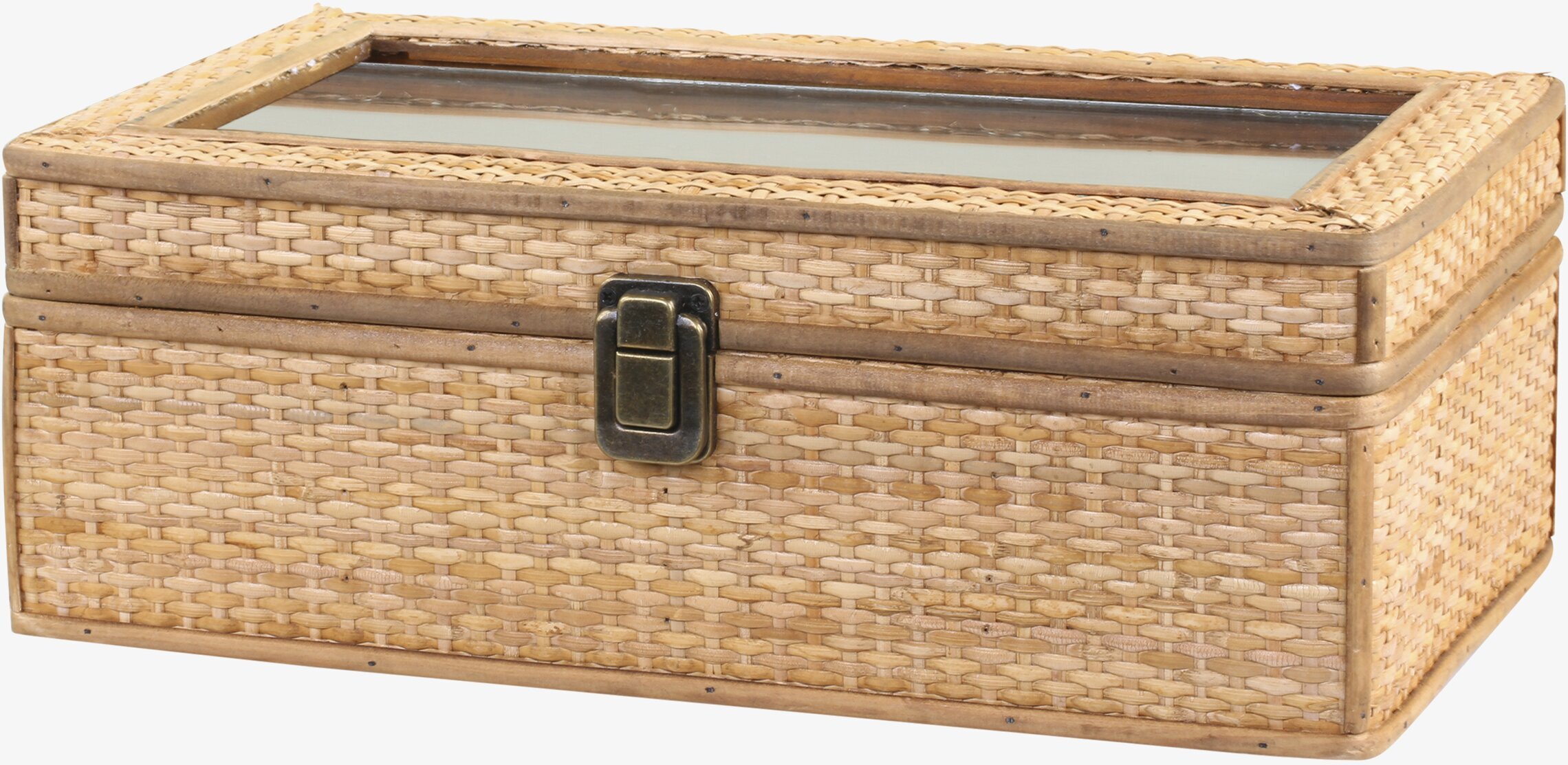 Förvaringslåda 4-Fack Flätad Rotting från Chic Antique