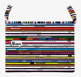 Bild av färgglad och modern tidskriftssamlare