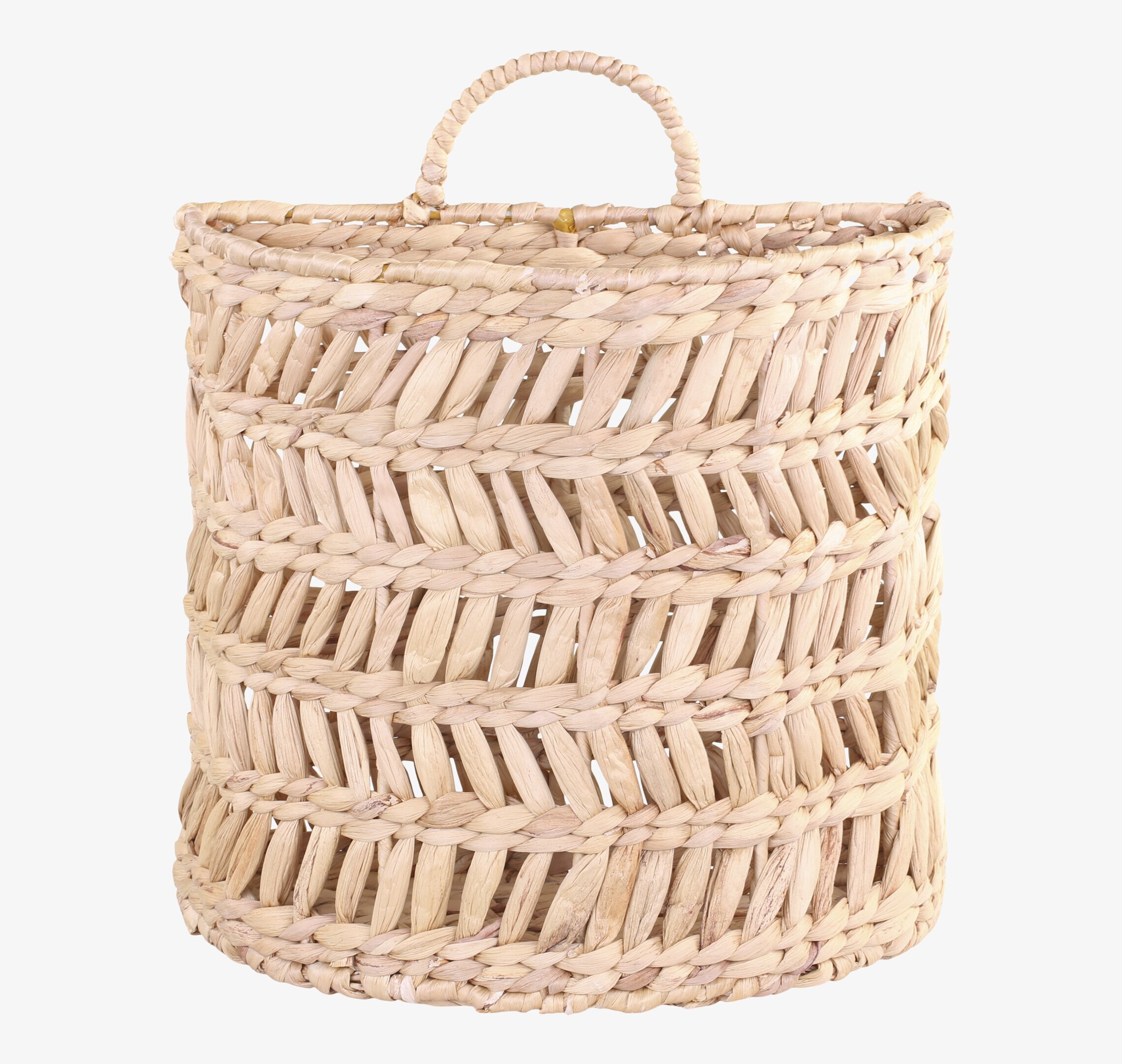 Bild av naturlig och rustik väggkorg med flätad design