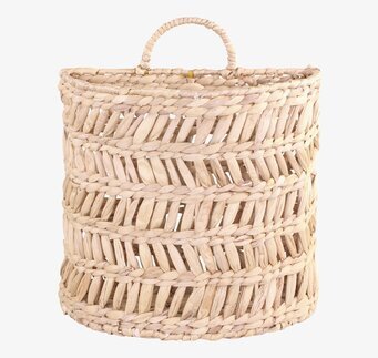 Bild av naturlig och rustik väggkorg med flätad design