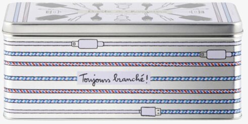 Plåtburk Laddare från Derriére la porte med dekorativ design