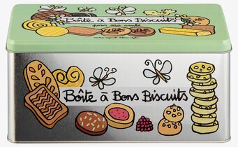 Plåtburk Kakor från Derriére la porte med färgglada mönster