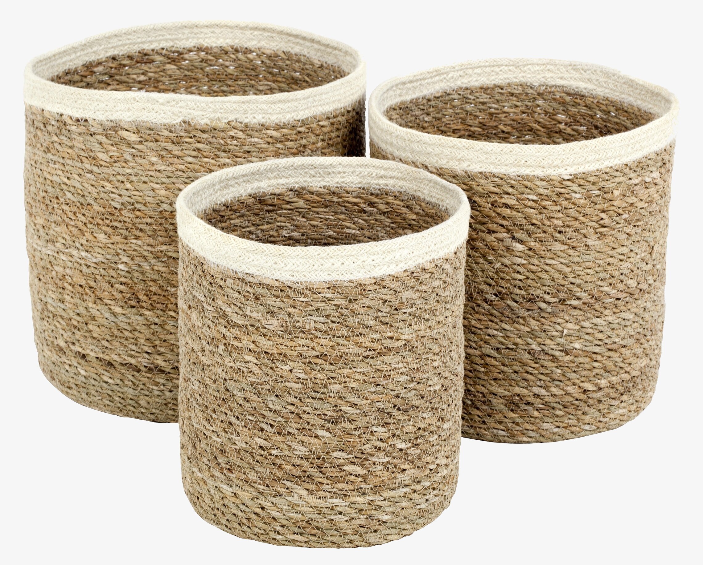 Bild av stilrena och praktiska cylindriska korgar