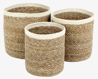 Bild av stilrena och praktiska cylindriska korgar