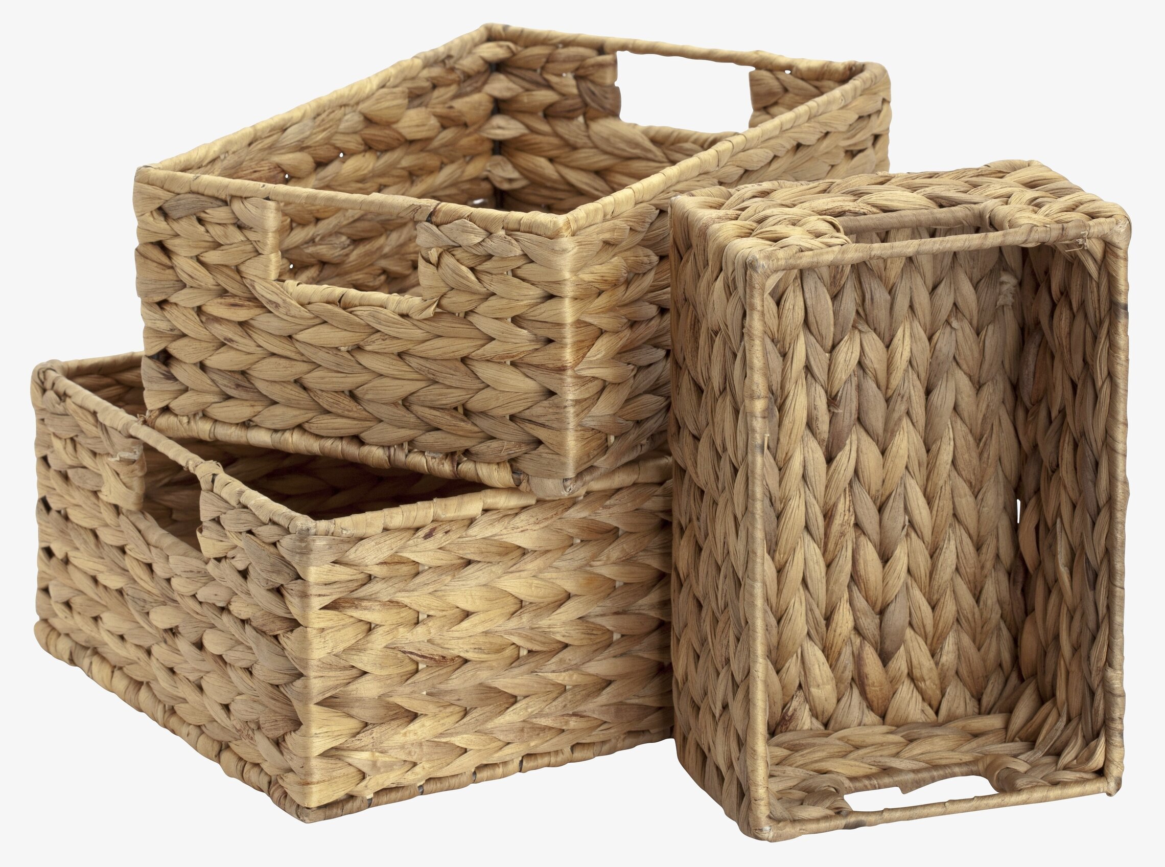 Bild av flätade förvaringskorgar i naturligt material