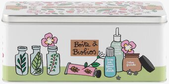 Plåtburk Naturläkemedel från Derriére la porte med blommor