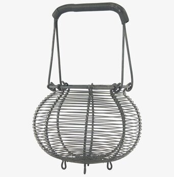 Bild av elegant och funktionell trådkorg med handtag