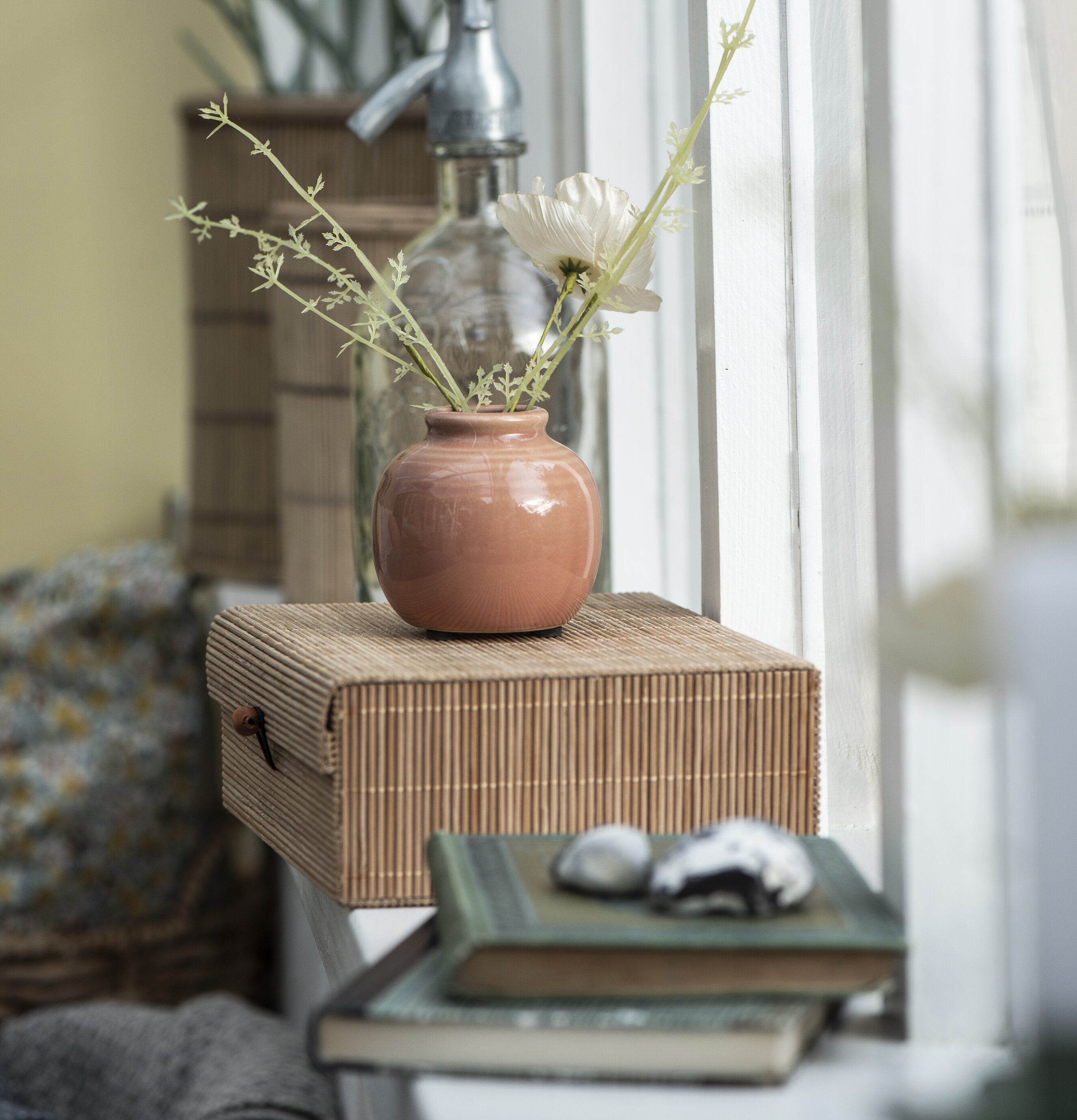 Förvaringslåda Bambu Set/2 Natur från IB Laursen på fönsterbräda