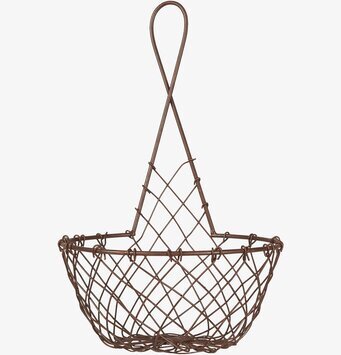 Bild av stor trådkorg med geometriskt rutmönster