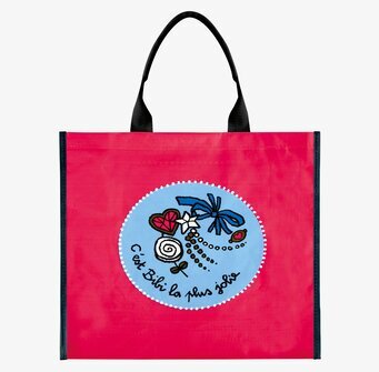 Bild av livfull shoppingväska med unik design och stil