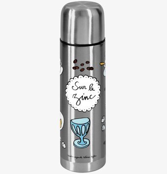 Bild av stilren termos med fransk caféromantik-design