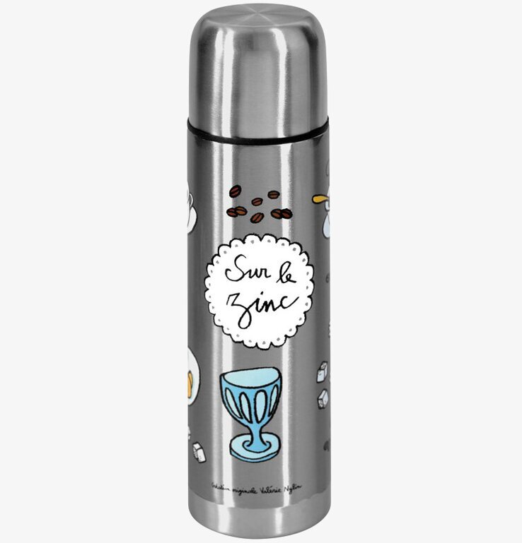 Bild av stilren termos med fransk caféromantik-design